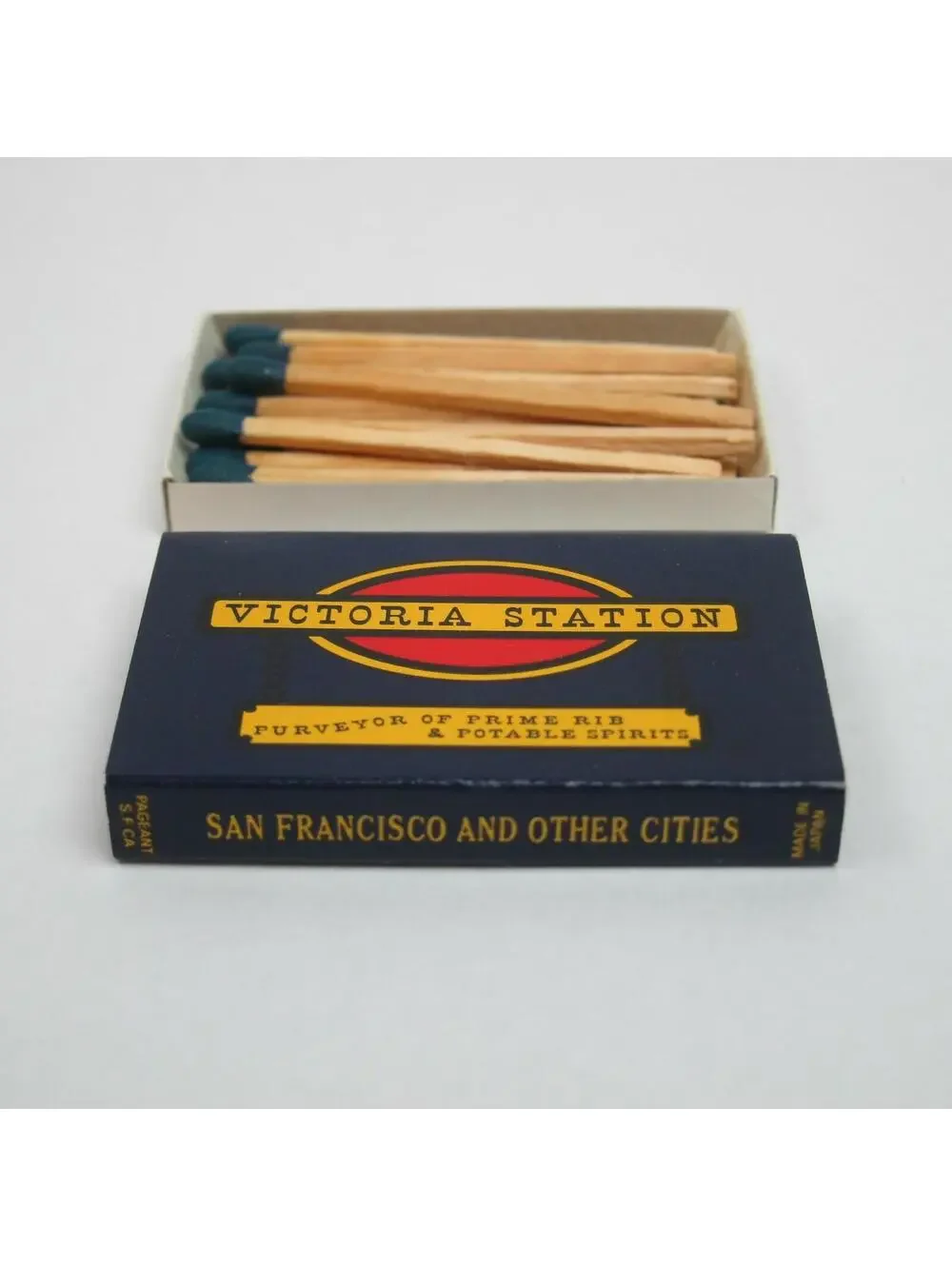 2 Vintage Matchboxes Victoria Station La Hacienda Inn California Matchbook Match